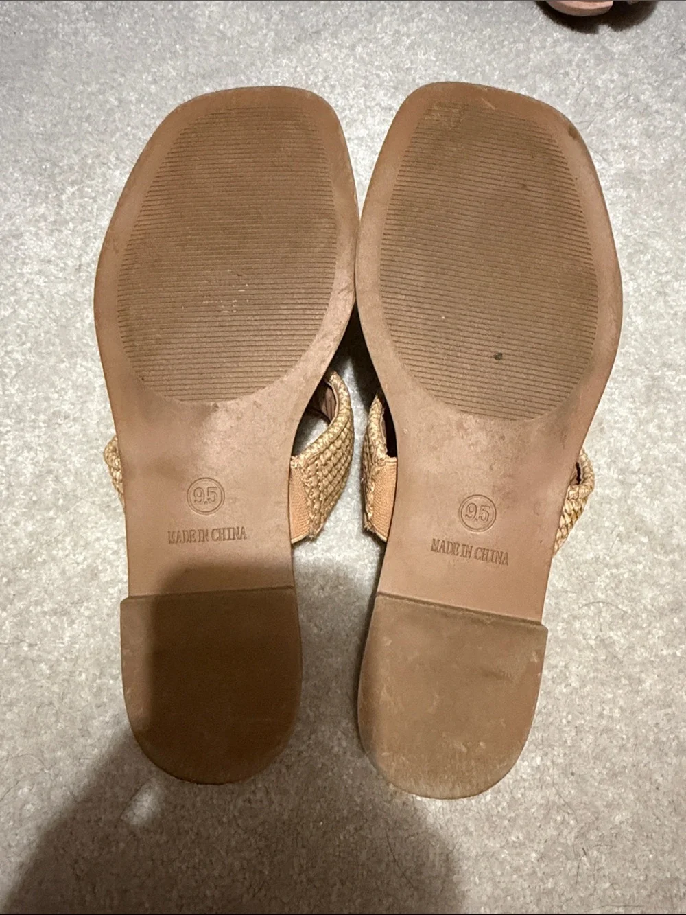 Steve Madden Tan Woven Double-Strap Slide Sandals